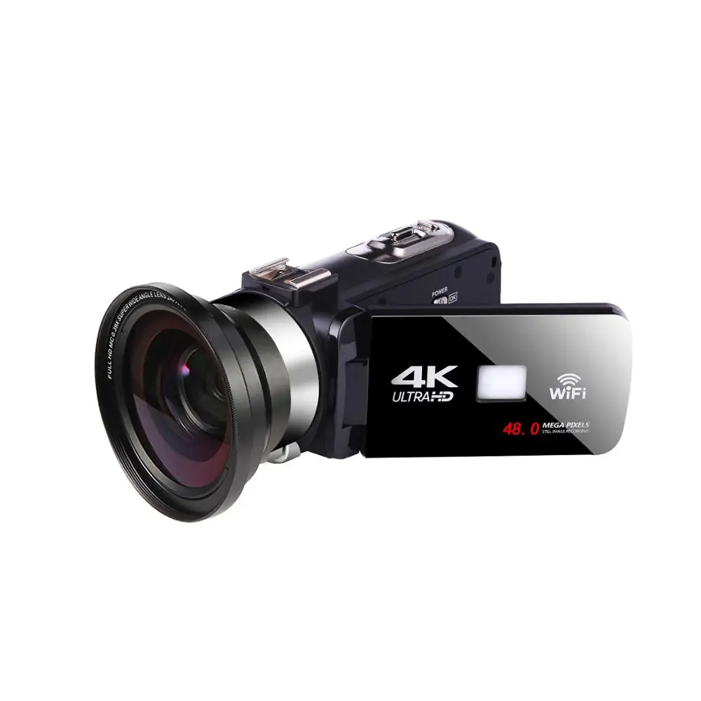 Видеокамера KOMERY 4K веб камера 48 МП сенсорный экран поддержка Wi Fi|Любительские