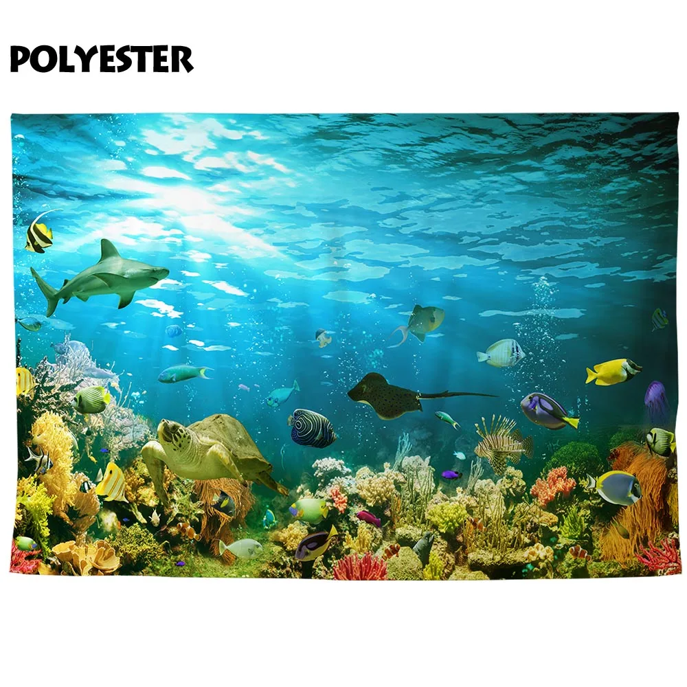 Фон для фотосъемки Allenjoy с изображением морской русалки рыб летних пузырей