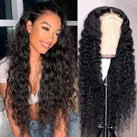 hoho 30 32 inch deep wave closure wig 13x6 lace front human hair wigs for black women brazilian 4x4 5x5 6x6 lace closure wig