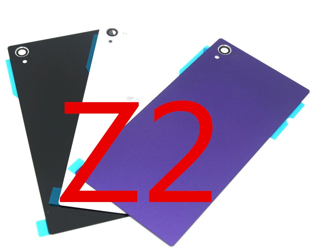 Высокое качество, новинка, для sony xperia Z2, заднее стекло, L50W, D6503, задняя крышка, стеклянный корпус, Z2, корпус батареи с наклейкой