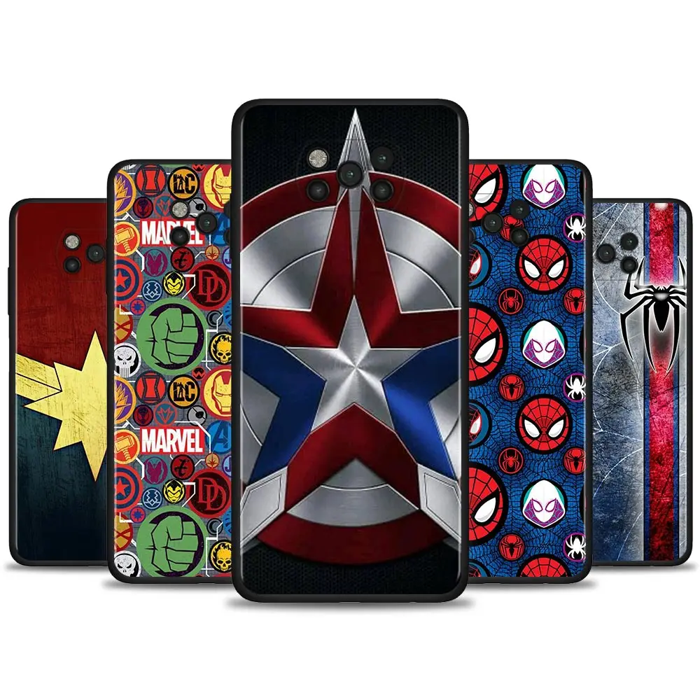 

Case For Xiaomi Poco X3 NFC F3 GT M3 Pro 5G Pocophone F1 Note 10 Civi 11T 10T Pro 11 Lite 5G 9T Cover Luxury Marvel Comic
