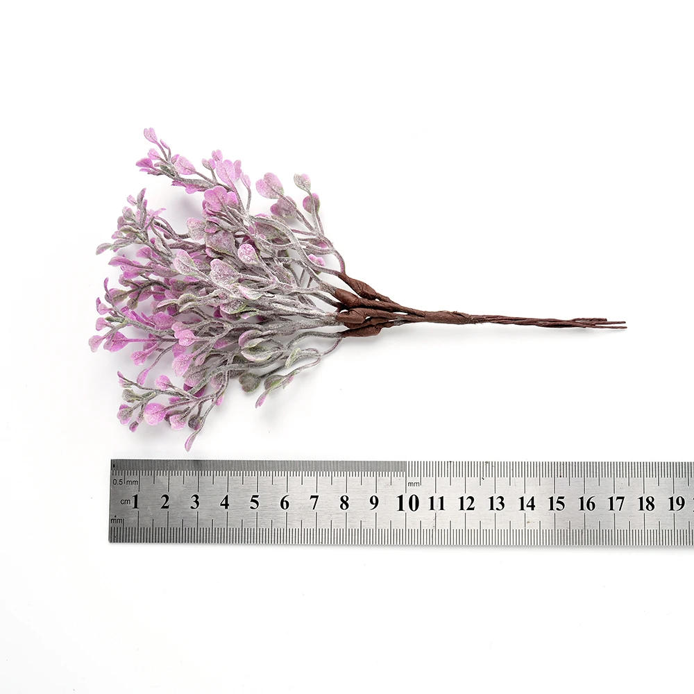 6pcs Mini Acorn Leaf Artificial Flower Plant Bouquet Wedding Home Christmas Decoration DIY Wreath Scrapbook Craft Fake Flower