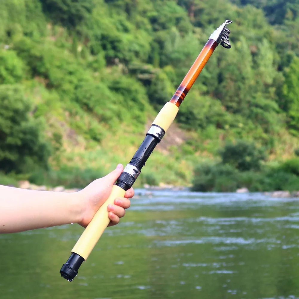 

Fishing rod Multifunction telescopic Cork handle Carbon Fiber carp Spinning Portable Travel pole Tackle