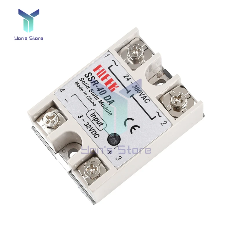 DC-AC твердотельное реле модуль переключателя SSR-10/25/40/50/60/75/100DA Однофазное