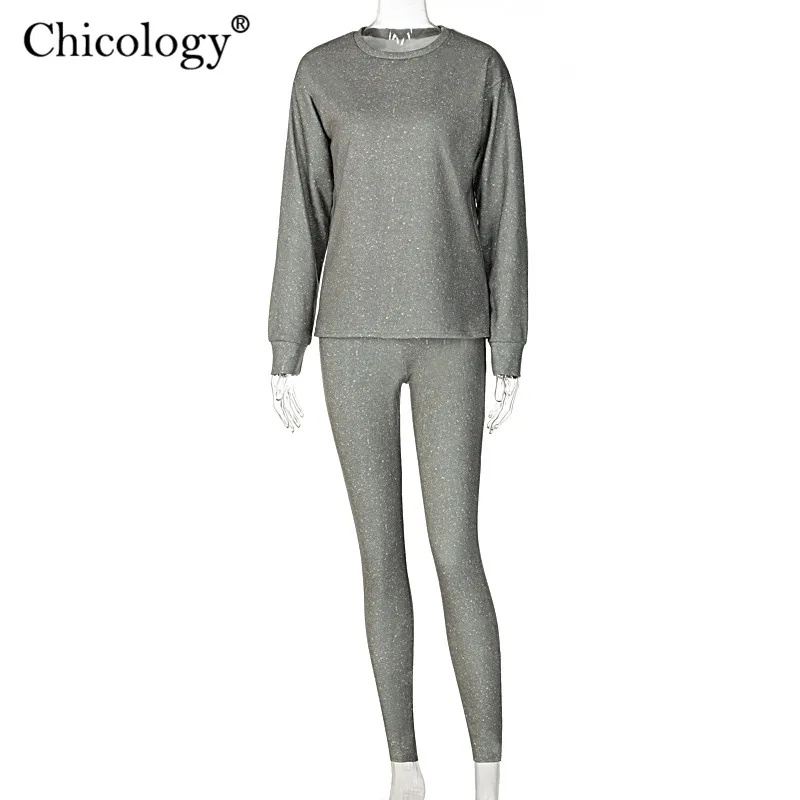 

Chicology Tracksuit Two 2 Piece Matching Set Winter Fall Long Sleeve Top Pants Sweat Suits Outfits 2020 Club Clothes Streetwear