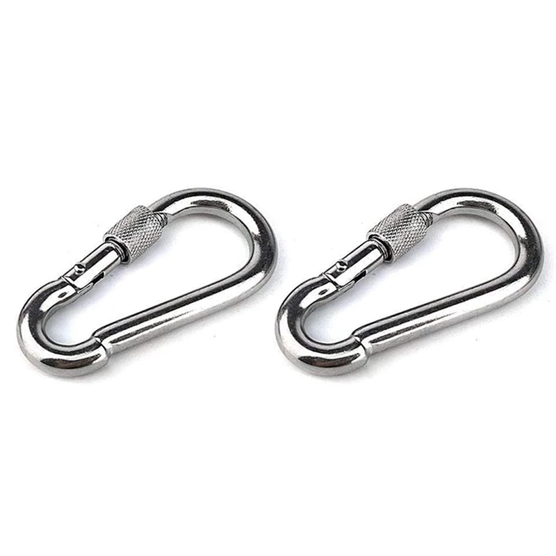

4Pcs/2Set of M8 304 Stainless Steel Swivel Ring Tree Swing Hook Hammock Chair Hanging Kit Rotating Device Indoor Outdoor