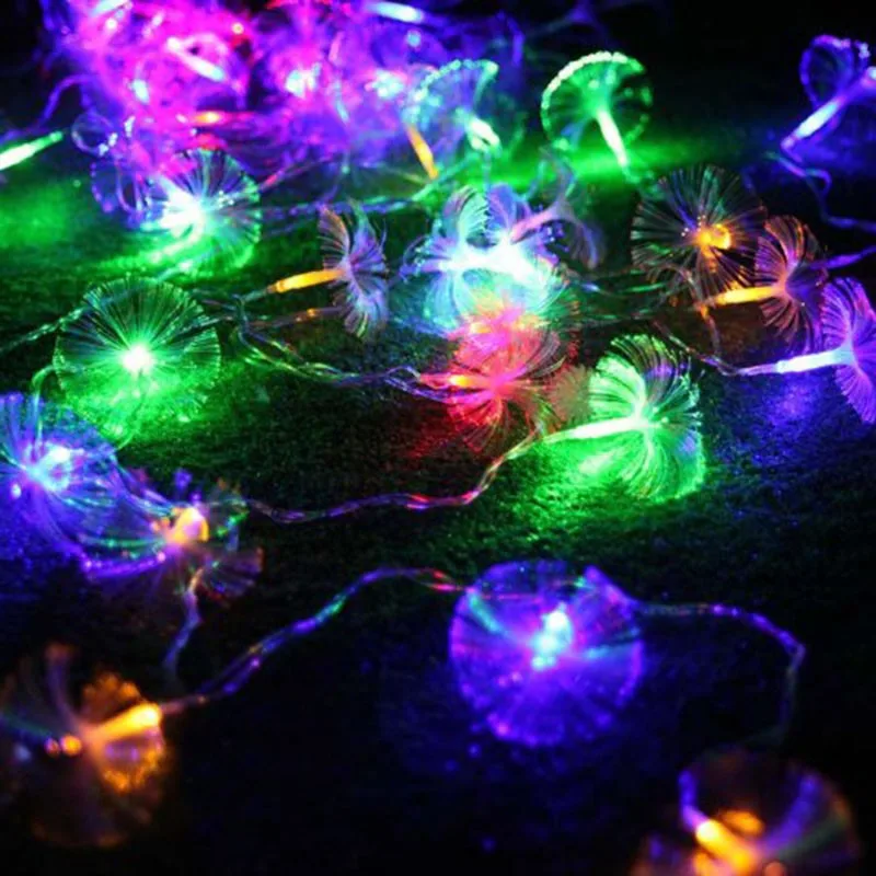 

LED Optic Fiber String Light 2.5M 10LED Fairy String Light For Home Wedding Party Christmas Holiday Decor Battery Operated