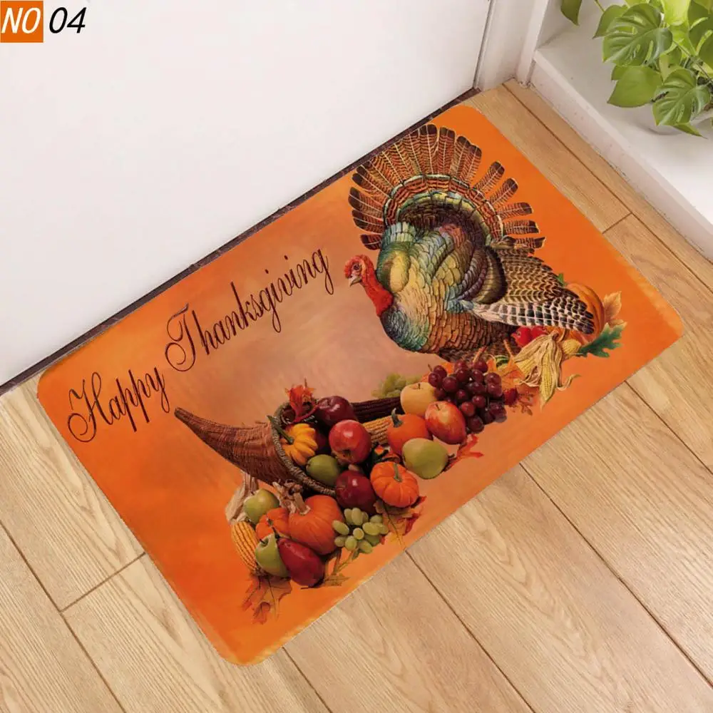 Противоскользящий коврик для входной двери с индейкой | Дом и сад
