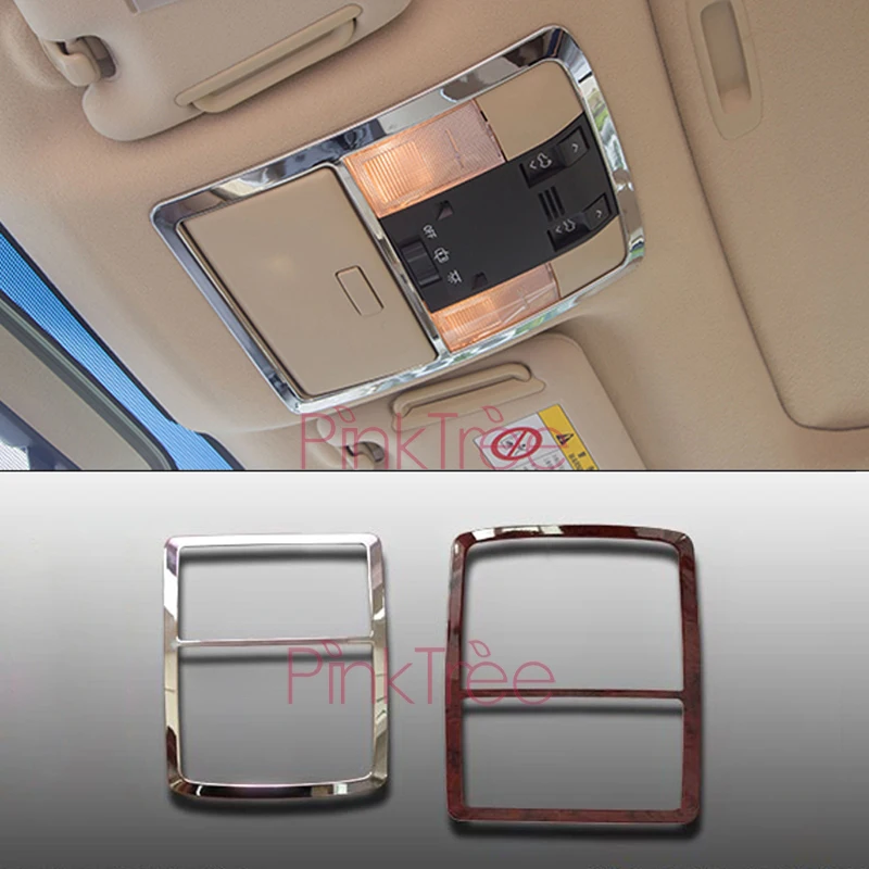 Хромированная/деревянная цветная Накладка для лампы чтения Toyota Land Cruiser Prado 150 2010