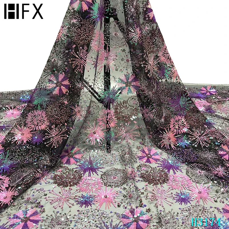 HFX Новое поступление французское кружевное платье в африканском стиле с