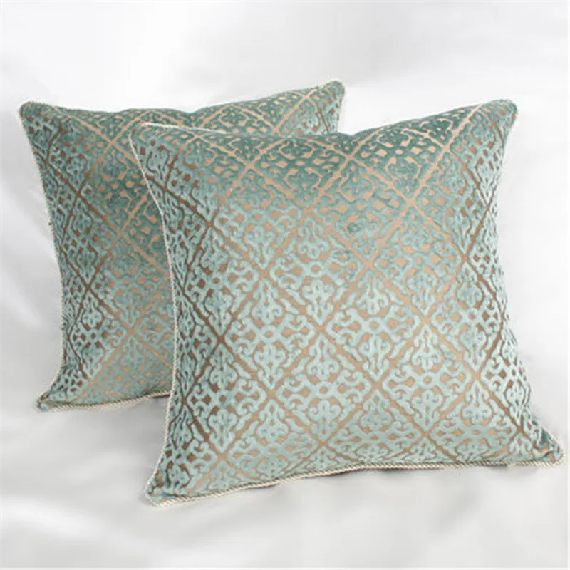 Наволочка из льна и хлопка с абстрактным геометрическим принтом в скандинавском