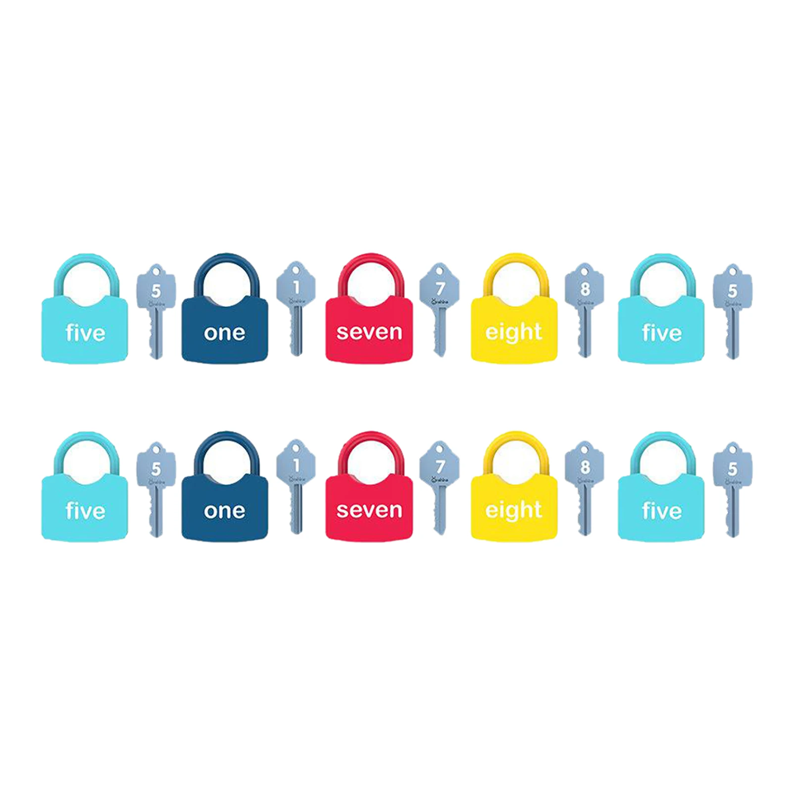 

Colorful Keys and Padlock Set Baby Toddlers Preschool Montessori Unlock Toys
