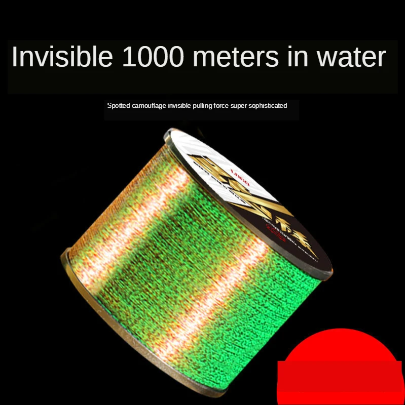 

300/1000M Speckle Carp Nylon Fluorocarbon Fishing Line Japan Spot Camouflage Line Super Invisible Monofilament Line