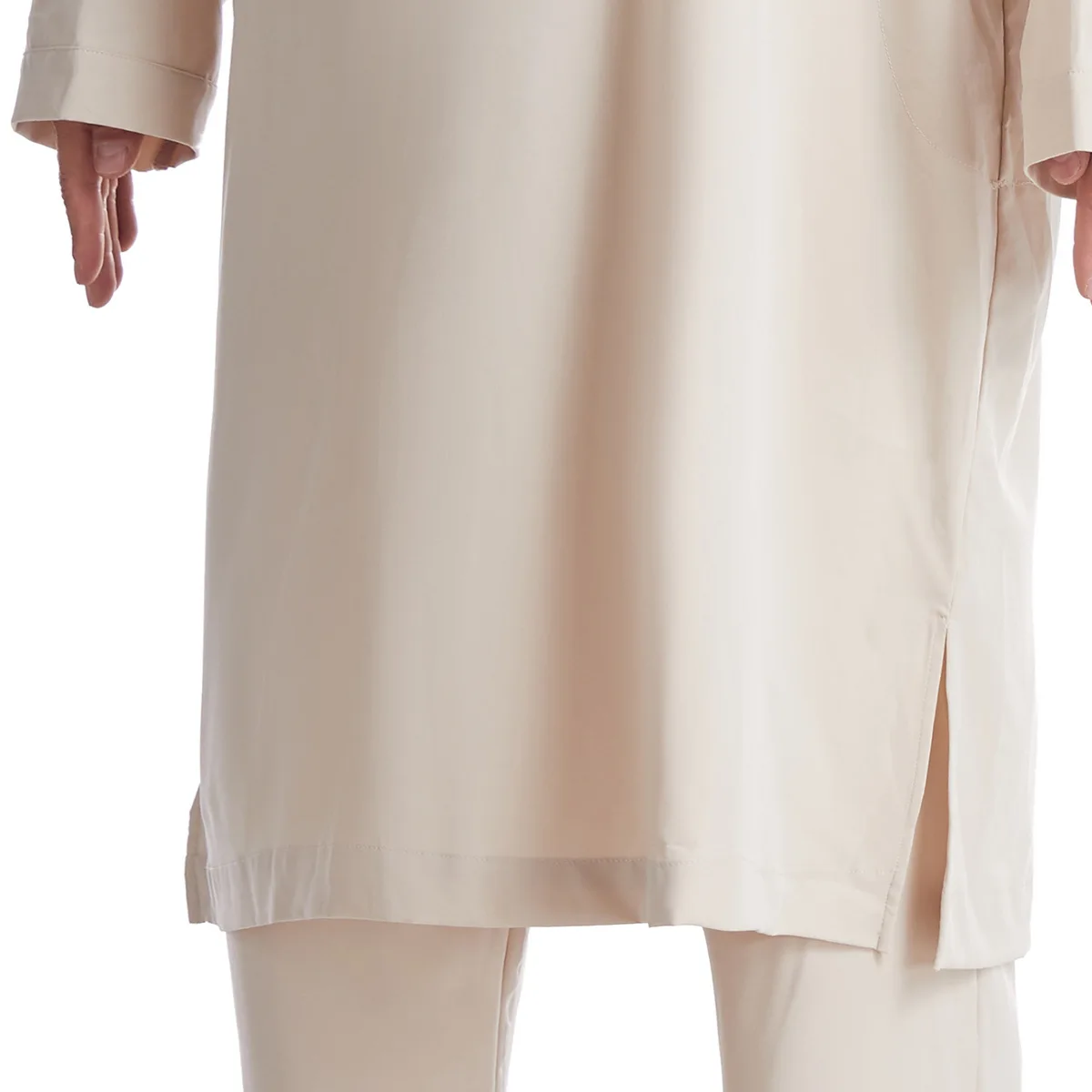 Muslim Arab Middle East Button Plus Size Men's Robe Set Islamic Mosque Ramadan Top Pants Set Abaya Clothing Israel Kaftan Robe