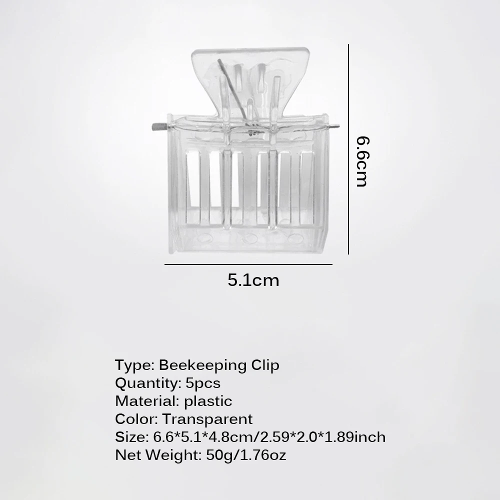 3 шт. пчела королева Ловца бесцветный прозрачный пластиковый зажим клетка