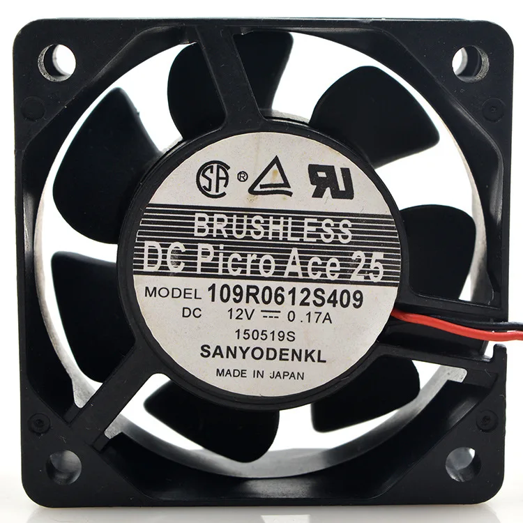 

Охлаждающий вентилятор шасси для Sanyo 6025 12 В 0.17a109r0612s409 6 см 6 см