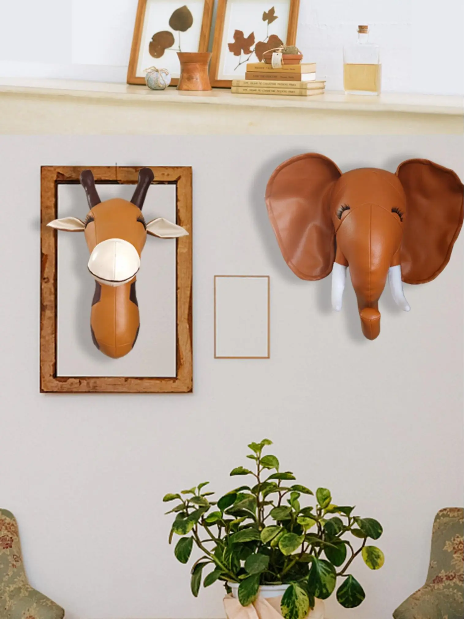 

2021 New Animal Wall Decoration Children's Room Bedroom Decoration High Quality Plush Animal Elephant Lovely Decoration