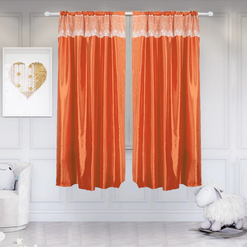 Кружевная Короткая занавеска однотонная Затемняющая на окна для гостиной