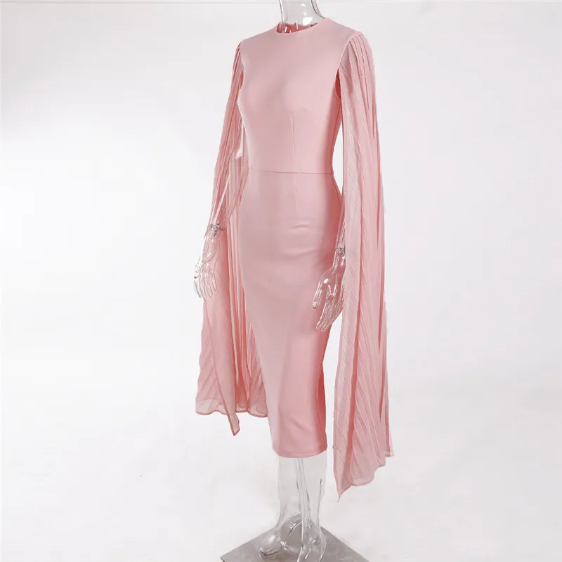 Осенне-зимний элегантный лоскутный Длинный плиссированный разделенный плащ с