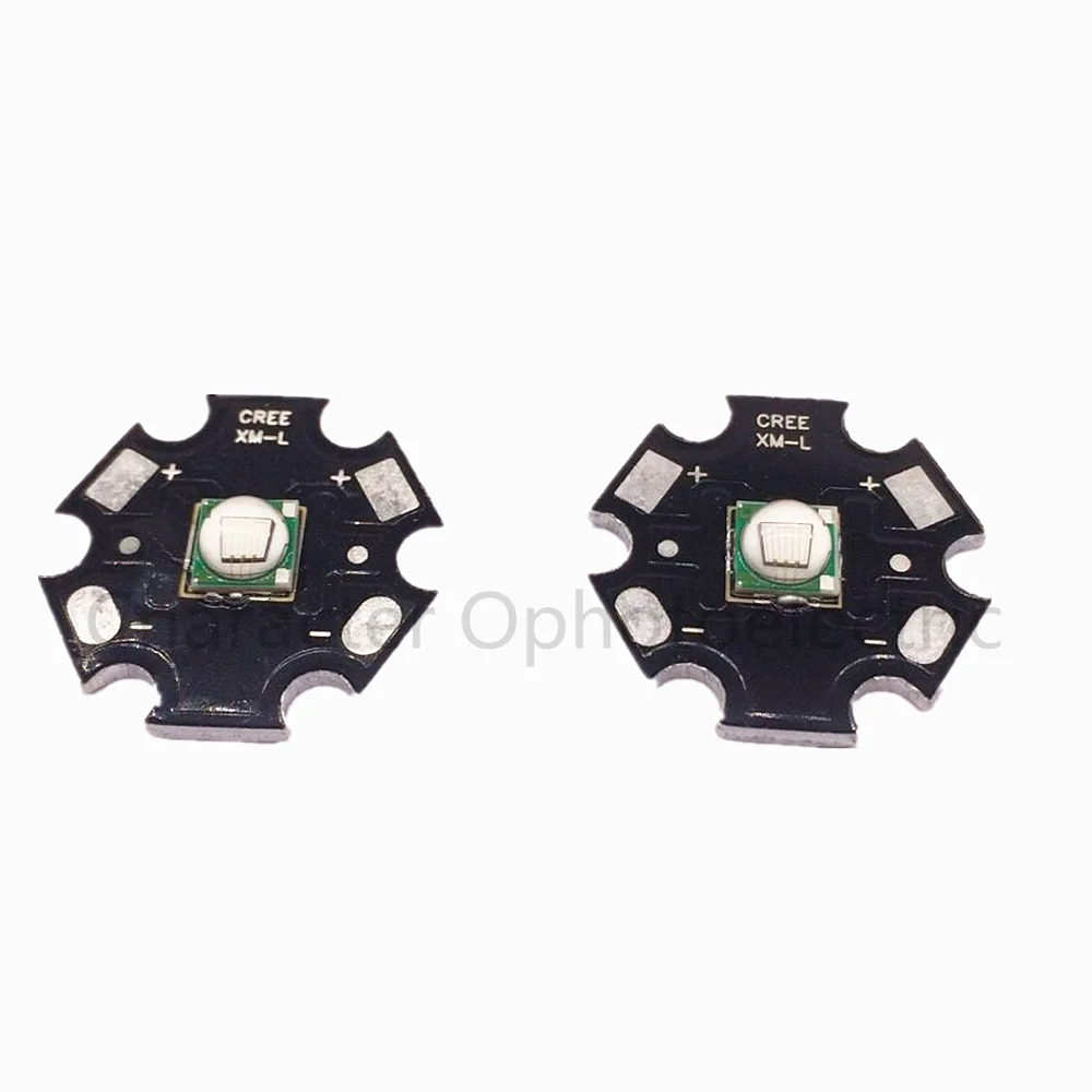 

2 PCS 10W XML T6 High Power LED Light Emitter Royal Blue 445nm - 455nm on 16mm 20mm Aluminum PCB