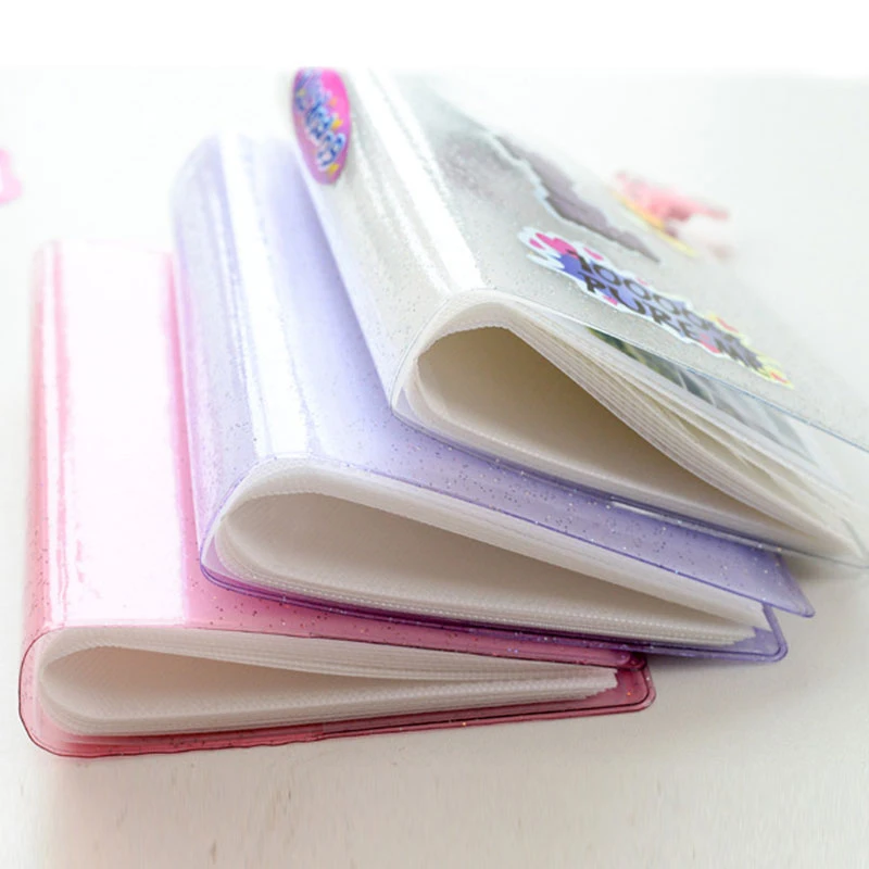 

64 Photos Instax Album Jelly Glitter Cute Mini Holds Photo Album for Mini Fuji Instax & Name Card 7s 8 25 50s Mini Photo Album
