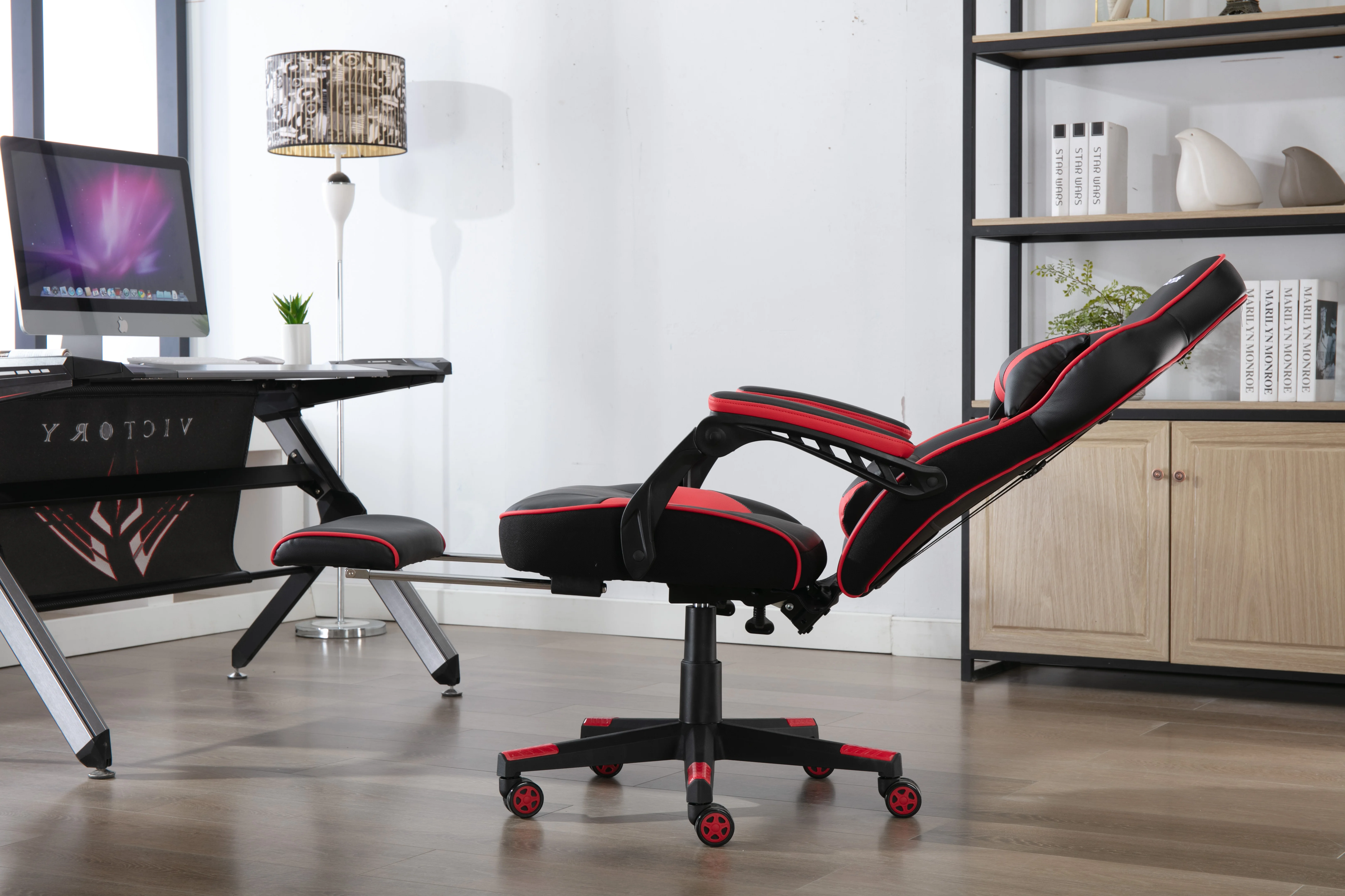 

Adjustable Gaming Chair Computer Office Chair Ergonomic Desk Chair With Footrest Racing Executive Swivel Chairs Chaise