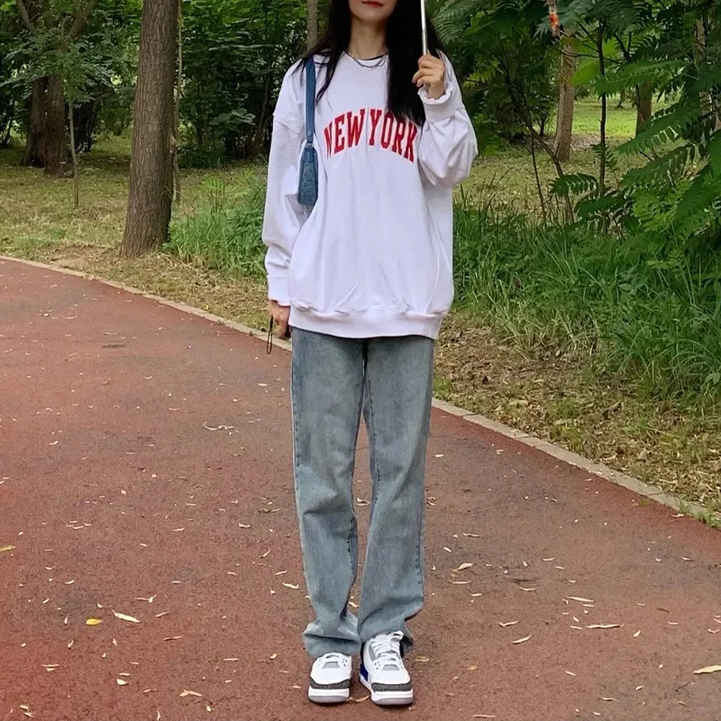 Женский винтажный свитер в Корейском стиле Свободное пальто с капюшоном и