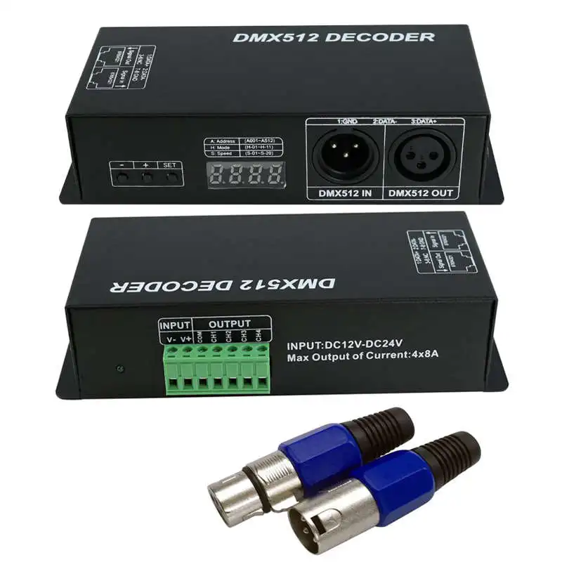 Dmx 512 цифровой дисплей декодер Диммируемый драйвер Dmx512 контроллер для Led Rgbw