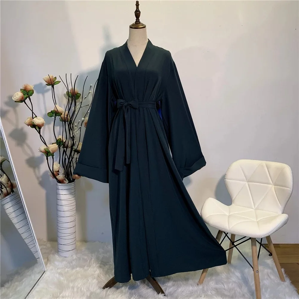 Элегантное мусульманское Открытое платье abaya Макси кардиган кимоно для вечеринок длинные халаты Jubah Ближний Восток Eid Рамадан Арабский исламский