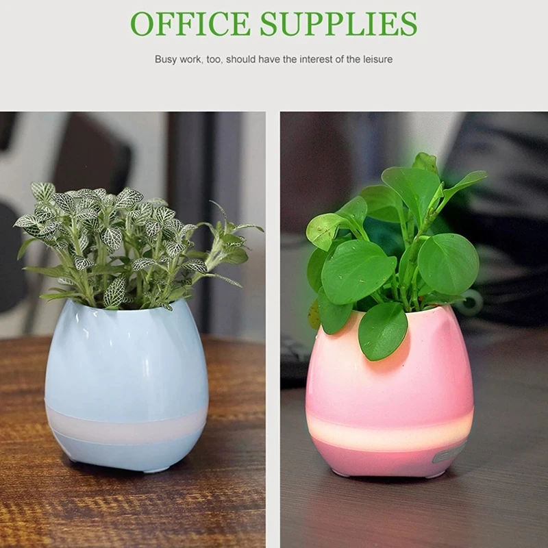 

Дропшиппинг музыкальный цветочный горшок динамик умный беспроводной MP3 Bluetooth мини домашний динамик s Настольный сенсорный маленький ночной...