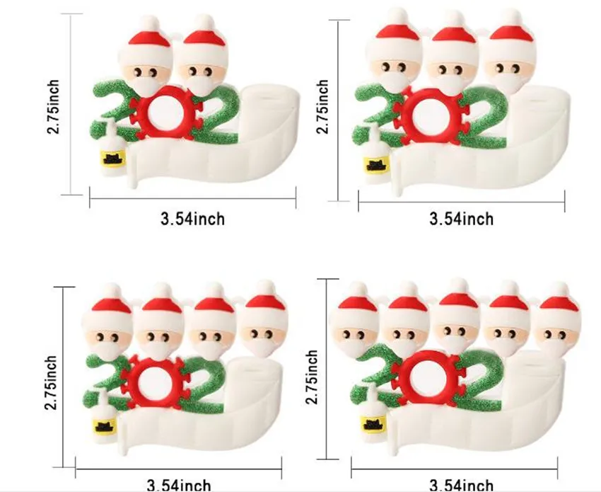 

20pcs/lot 2020 Quarantine Christmas tree Decoration Gift Personalized Hanging Ornament Pandemic -Social Distancing
