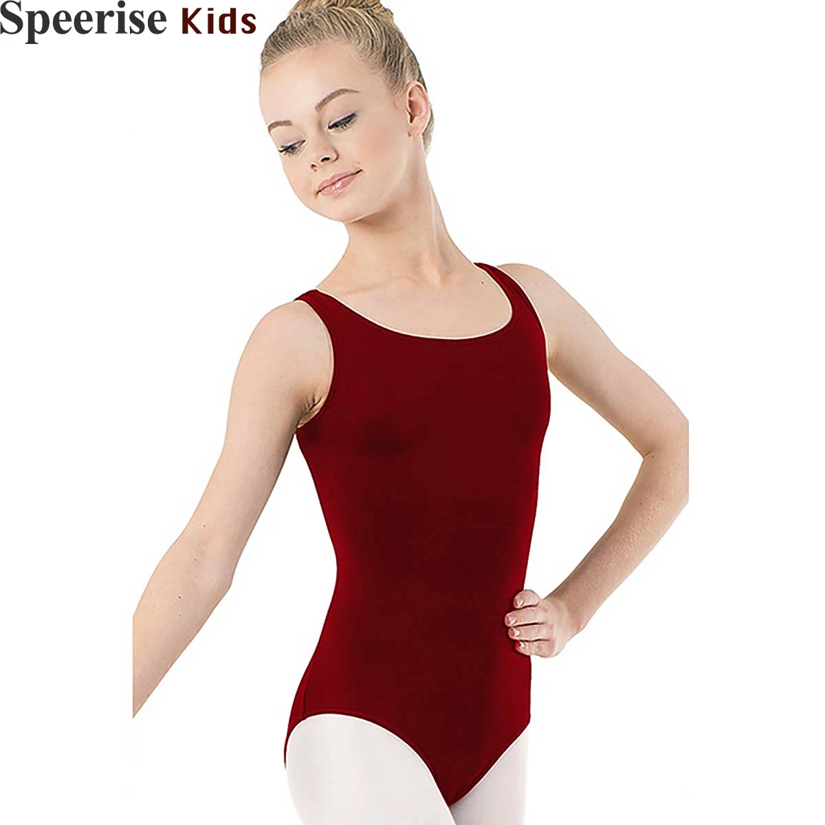 

Girls Tank Dance Leotards Sleeveless Gymnastics suit Bodysuit Biketard Children Lycra Spandex Ballet Costumes Dancewear Kids Boy