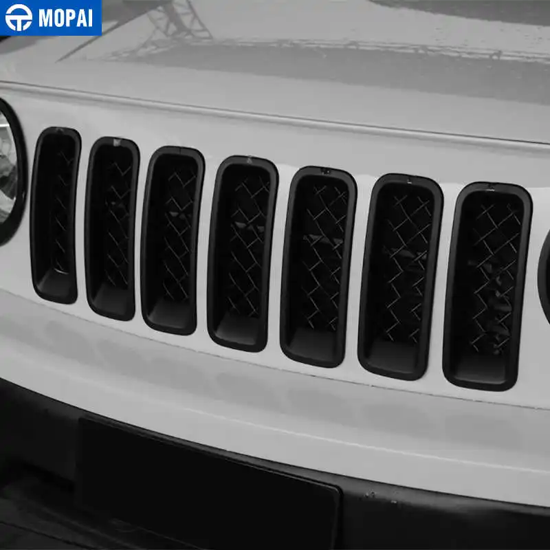 Гоночные грили MOPAI для Jeep Patriot 2011 + ABS передняя решетка радиатора автомобиля