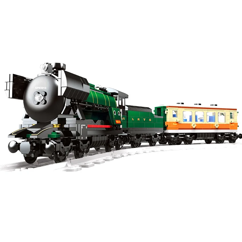 908 шт. техническая серия Изумрудный ночной поезд Модель Строительный набор блоки