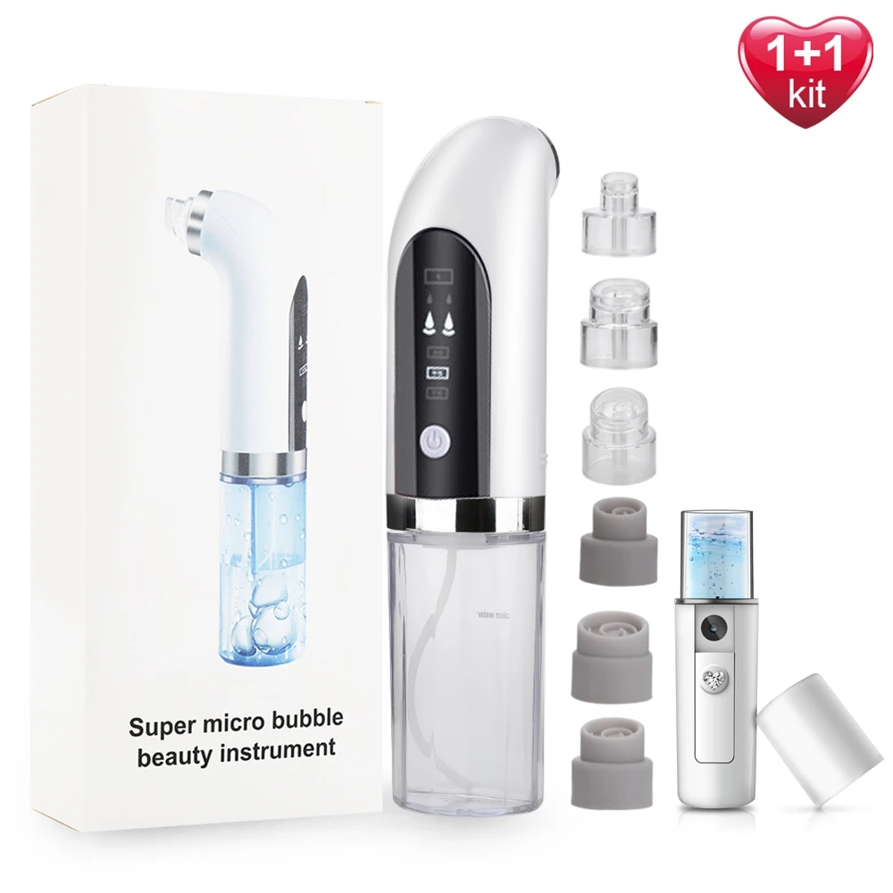 

Небольшой Электрический пузырь для удаления угрей USB Перезаряжаемые круговорот воды поры, акне Удаление прыщей вакуумный очиститель для ли...