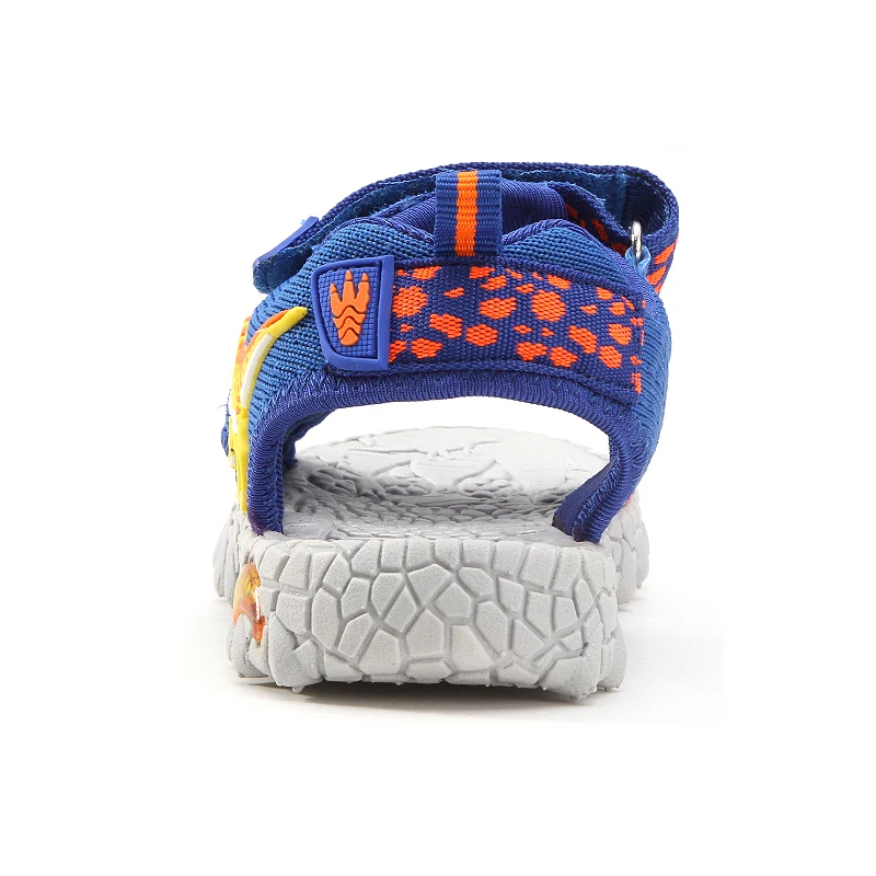 

2021 Light Up Boys Sandals T-Rex Sport Children Beach Shoes LED Anti-Slip Kids Footwear Open Toe 3D Dinosaur Toddler Shoes