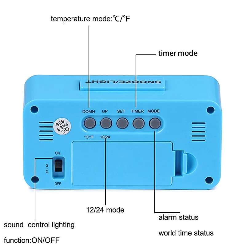 1 предмет лидер продаж цифровой светодиодный будильник настольные часы для