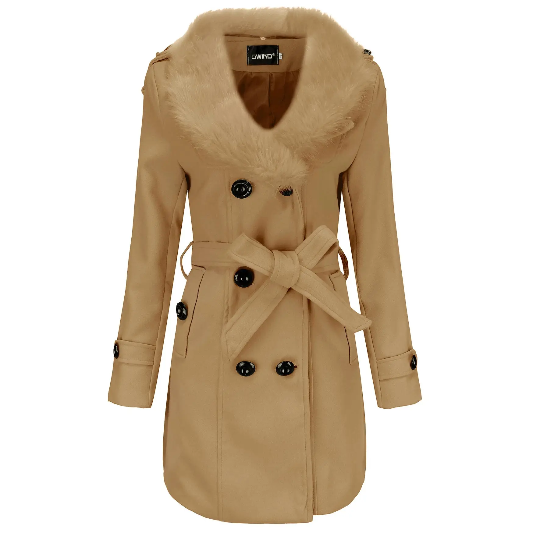 

Женская куртка с меховым воротником, облегающая однотонная парка с круглым вырезом, Повседневная Базовая одежда для осени и зимы, 2022