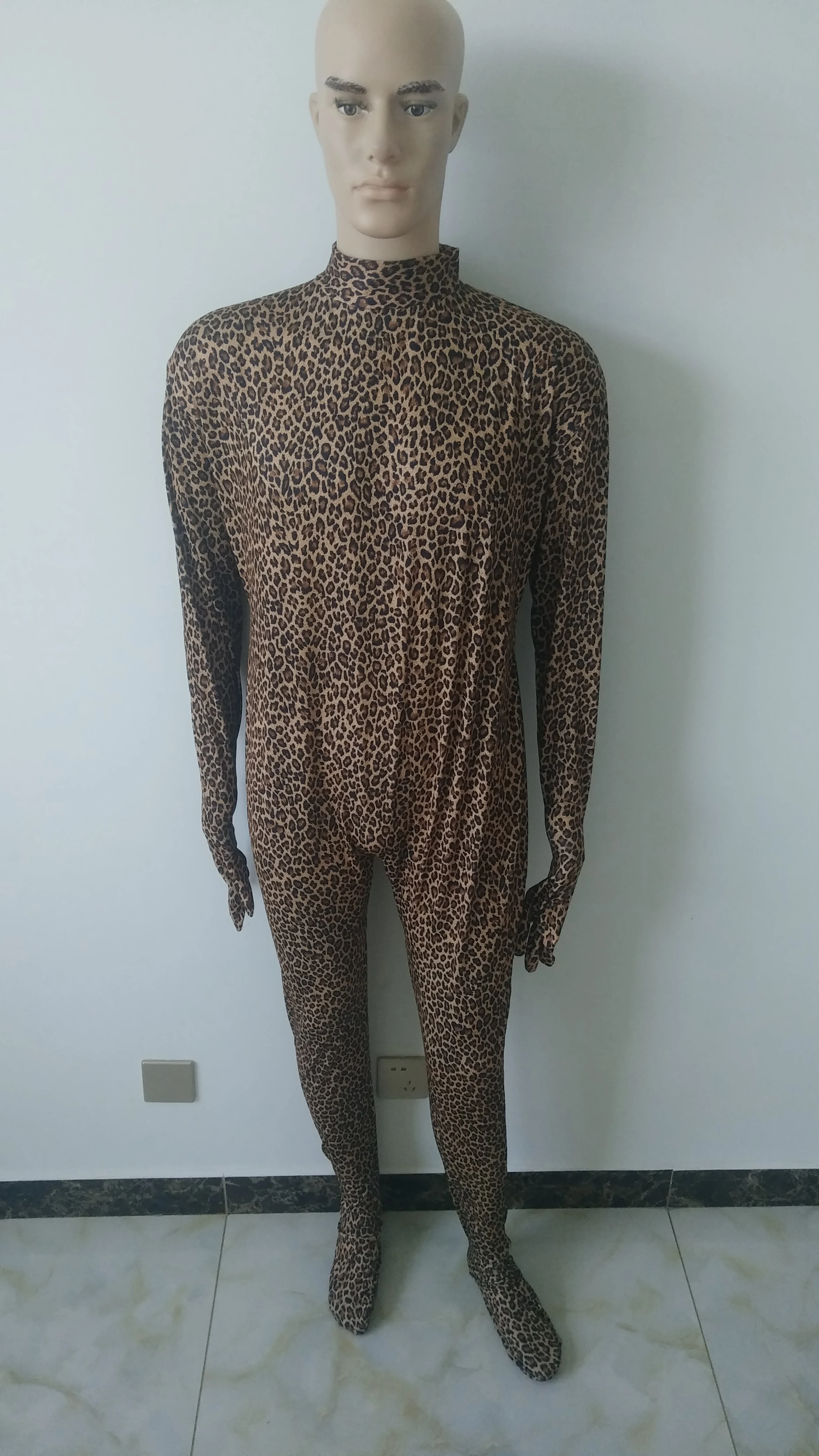 Костюм для косплея на Хэллоуин леопардовые Колготки Комбинезон из спандекса