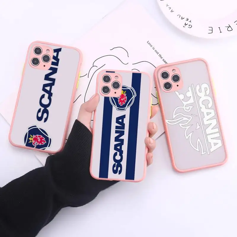 

Scanias Truck Phone Case Transparent Matte For IPhone 7 8 11 12 S Mini Pro X XS XR MAX Plus Cover Shell