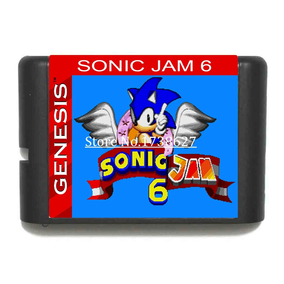 Картридж SONIC JAM для игровых консолей Sega MegaDrive и Genesis 6 16 бит|Картриджи| |