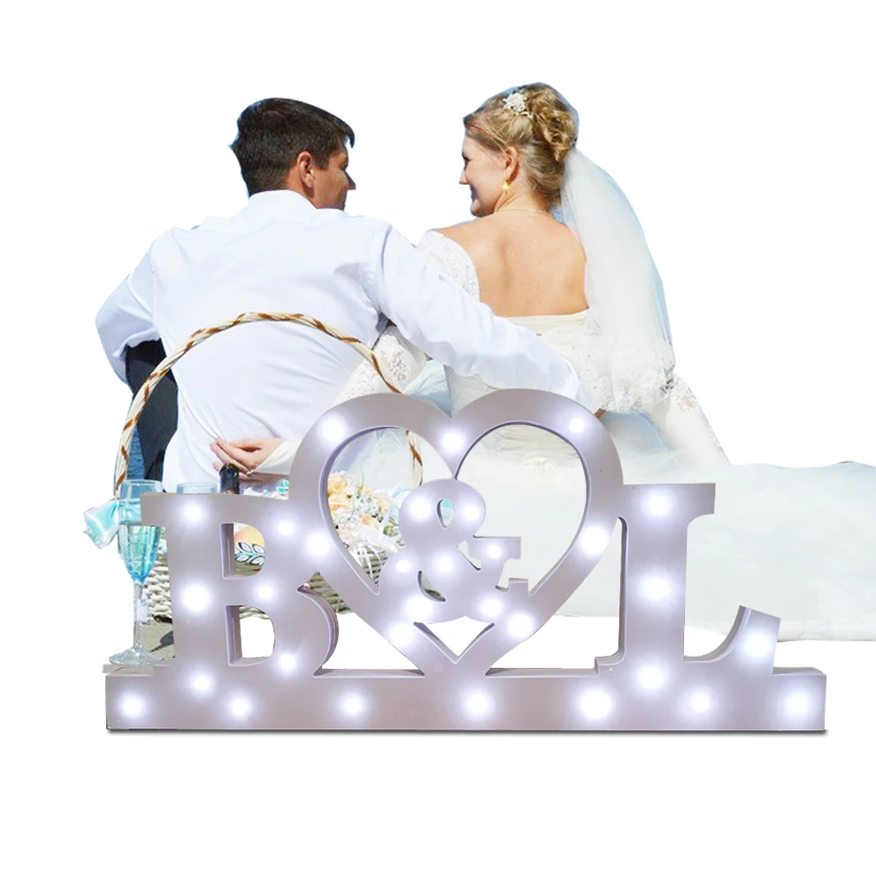 Роскошный подарок на заказ свадебный стол с логотипом и фамилией Свадебный декор