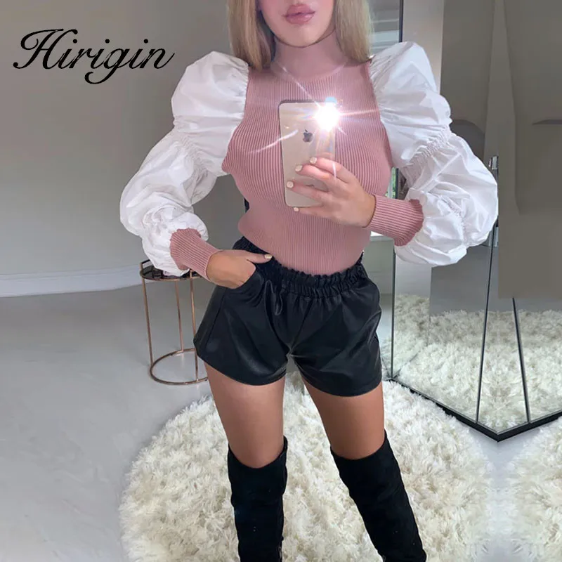 Женские рубашки с пышными рукавами Весенняя модная уличная одежда 2020 женская