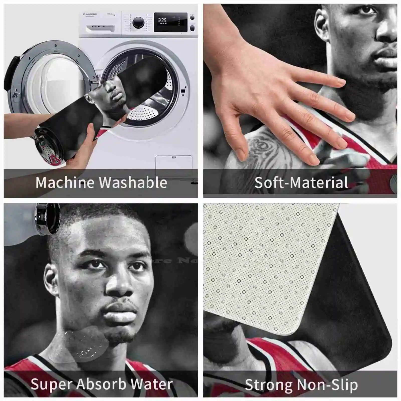 Мягкий Нескользящий Коврик для баскетбола с 3D эффектом | Дом и сад