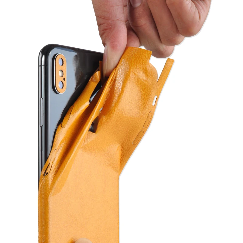 Роскошная кожаная наклейка на заднюю панель телефона из микрофибры для Iphone 12Pro Max