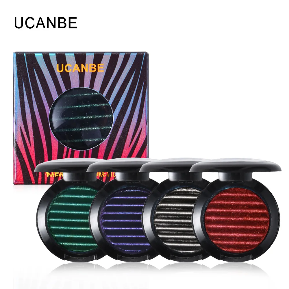 Макияж мерцающие тени для век Палитра 4 цвета Дымчатая Косметика набор