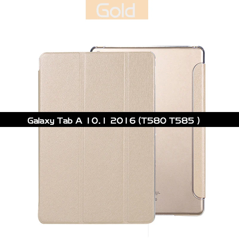 Чехол для планшета для Samsung Galaxy Tab A 10,1 SM-T580 SM-T585 4 аппарат не привязан к оператору сотовой связи Магнитный кожаный смарт-чехол с автоматическим включением& Sleep чехол-подставка - Цвет: SM-T580 SM-T585