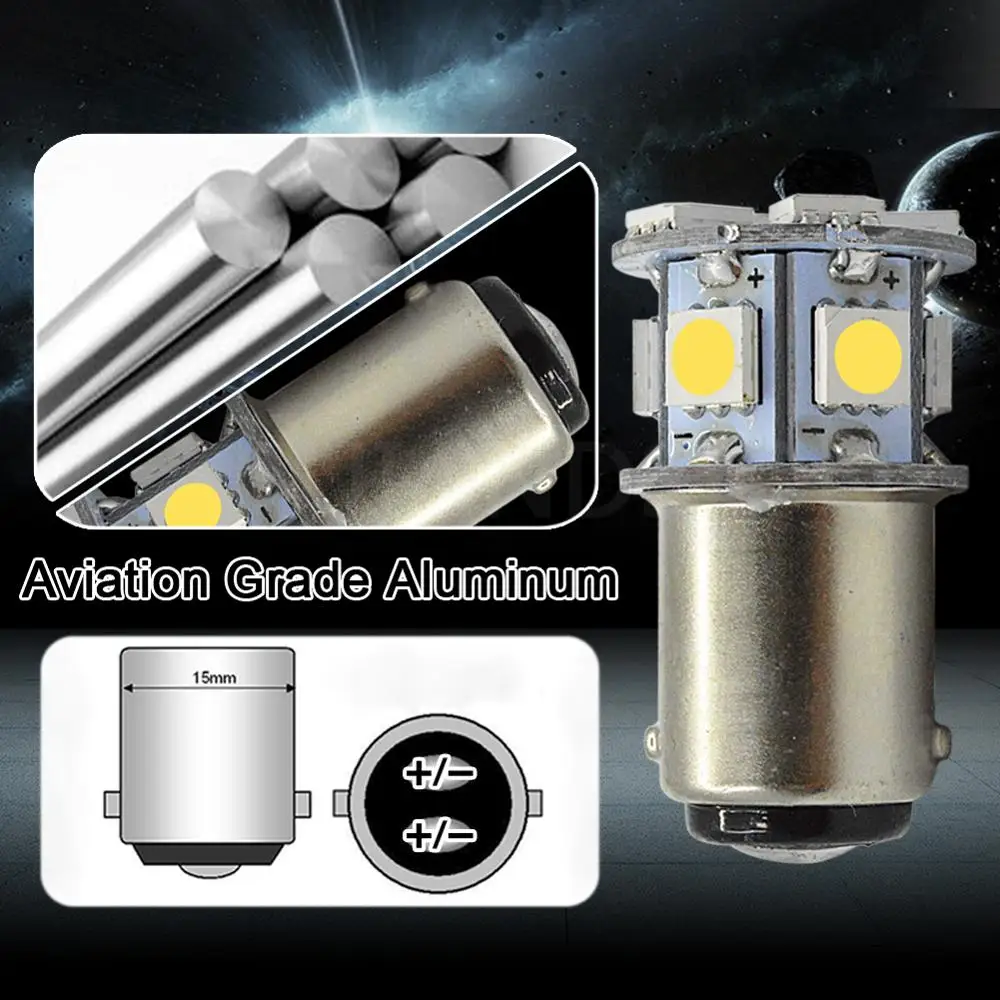 1 шт. 6 в/12 V/24 V 4300 К 5050 светодиодный двойной контакт BA15D 1142 мотоцикла Лодка Караван автомобильный обратный резервный задний стоп-сигнал светильник лампочка