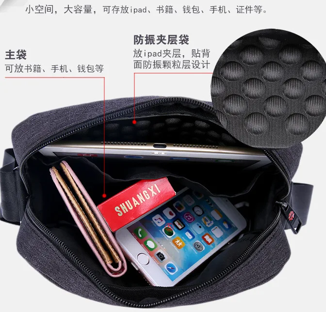 Высококачественная деловая Повседневная сумка на плечо для мужчин простой