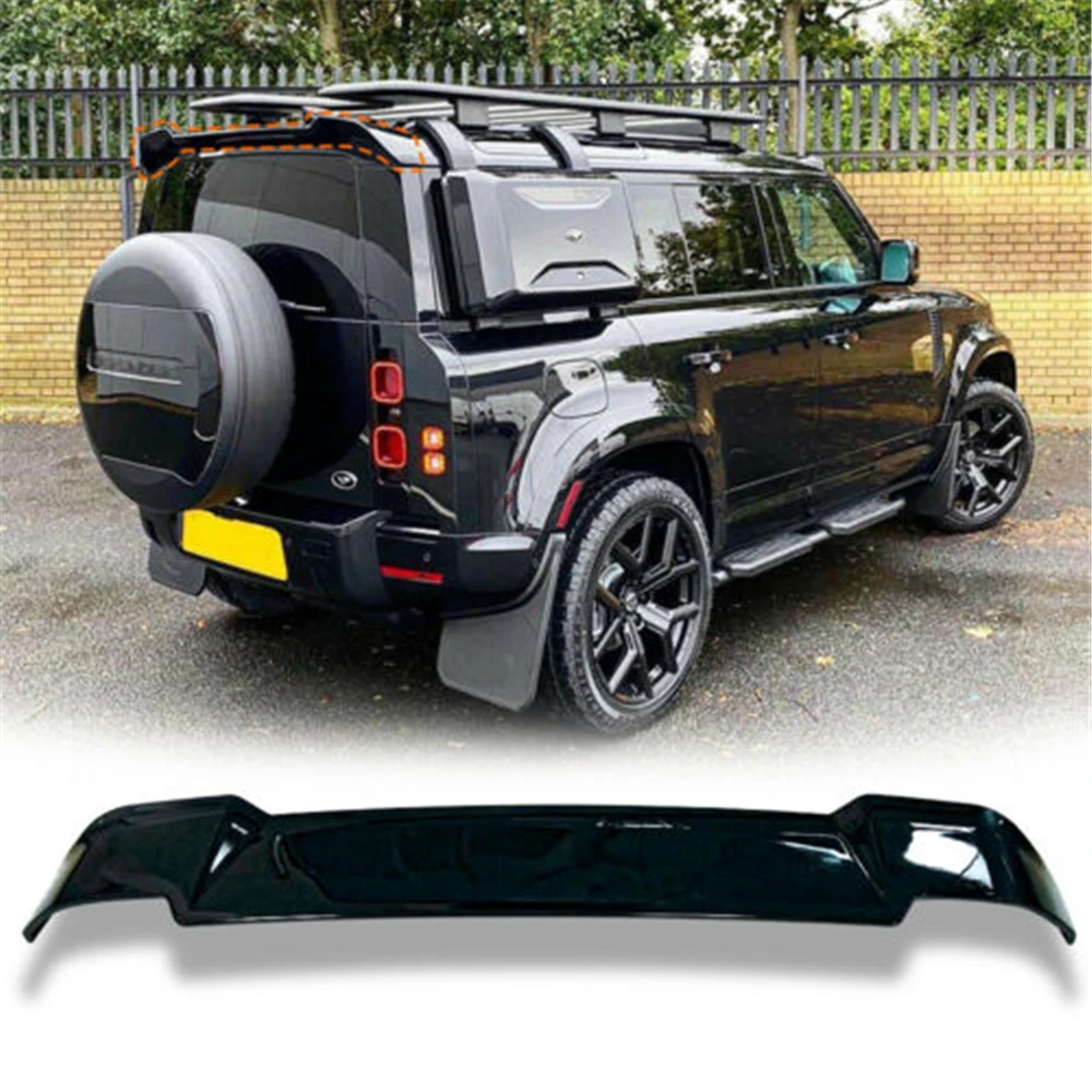 

1 Pcs ABS Glossy Black Rear Tail Wing Trunk Lip Spoiler Fits for Land Rover Defender 110 4Door L851 2020 2021 2022